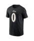 Фото #3 товара Men's Roquan Smith Black Baltimore Ravens Player Name and Number T-shirt