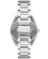 Women's Janelle Three-Hand Silver-Tone Stainless Steel Bracelet Watch 42mm