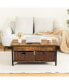 Фото #1 товара Brown Coffee Table with Lifting Desk & Storage