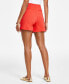 Women's High-Rise Button-Trim Shorts, Created for Macy's