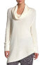 Фото #1 товара Vince Camuto Women's Asymmetrical Hem Sweater Cowl Neck Long Sleeve White Size S