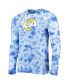 ფოტო #3 პროდუქტის Men's Royal Los Angeles Rams Tie-Dye Long Sleeve T-shirt