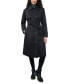 ფოტო #1 პროდუქტის Women's 42" Double-Breasted Hooded Trench Coat