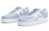 【定制球鞋】 Nike Air Force 1 Low 空军一号 手绘 简约 莫兰迪鸳鸯配色 个性 低帮 板鞋 女款 蓝绿白 / Кроссовки Nike Air Force DD8959-100