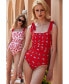 Women's Red Coral Reversible One-Piece Swimsuit