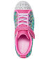 Фото #4 товара Little Girls Twinkle Toes: Twinkle Sparks - Sequin Party Light-Up Fastening Strap Casual Sneakers from Finish Line