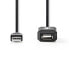 Nedis CCGP60EXTBK50 - 5 m - USB A - USB A - USB 2.0 - 480 Mbit/s - Black