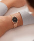 ფოტო #4 პროდუქტის Women's Luchiaa Rose Gold-Tone Stainless Steel Mesh Watch 27mm