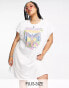 ONLY Curve band t-shirt dress in white