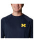 Men's Navy Michigan Wolverines Terminal Tackle Omni-Shade Raglan Long Sleeve T-shirt