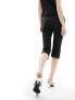 Mango tailored capri trousers in black