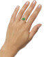 ფოტო #2 პროდუქტის Emerald (1-1/8 ct. t.w.) & Diamond (1/10 ct. t.w.) Cluster Ring in 10k Gold