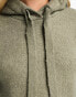 Miss Selfridge knit oversized longline hoody in charcoal marl