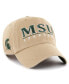 ფოტო #1 პროდუქტის Men's Khaki Michigan State Spartans District Clean Up Adjustable Hat