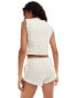 Фото #2 товара Lioness low rise boucle micro shorts co-ord in cream