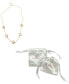 Фото #2 товара ADORNIA white Mother Of Pearl Floral Necklace