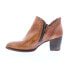Bed Stu Carla F393009 Womens Brown Leather Zipper Ankle & Booties Boots