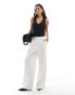 ASOS DESIGN tailored high waist relaxed trousers in the white stripe