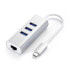 Satechi Type-C 2-in-1 3 Port USB 3.0 Hub & Ethernet"Silber USB-C