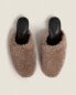 Фото #4 товара Faux fur heeled mules