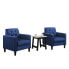 Hale Velvet Armchairs And End Table Living Room Set