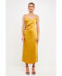 ფოტო #2 პროდუქტის Women's Satin Wrap Midi Dress