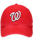 Boys Red Washington Nationals Team Logo Clean Up Adjustable Hat