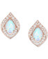 ფოტო #6 პროდუქტის Amethyst (1-7/8 ct. t.w.) & Lab-Grown White Sapphire (1/5 ct. t.w.) Pear Halo Stud Earrings in Sterling Silver (Also in Additional Gemstones)