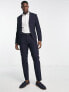 Фото #4 товара Selected Homme slim fit wool mix suit jacket in navy
