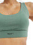 Puma Training Evolve medium support sports bra in light green