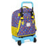 School Rucksack with Wheels SuperThings Guardians of Kazoom Purple Yellow (33 x 45 x 22 cm)