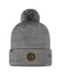 ფოტო #2 პროდუქტის Men's Gray Boston Bruins Authentic Pro Home Ice Cuffed Knit Hat with Pom