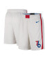 ფოტო #4 პროდუქტის Men's White, Blue Philadelphia 76ers 2022/23 City Edition Swingman Shorts