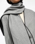 River Island wool scarf coat in mid grey