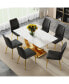 Rectangular dining table with 6 modern chairs