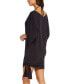 Фото #4 товара Michael Michael Kors Womens Classic Side Tie Cover-Up Swimwear Black Size XS