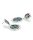 Фото #2 товара Abalone Round Double Drop Earrings