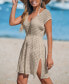 Фото #3 товара Women's Neutral Open-Knit Cover-Up Beach Dress