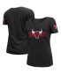ფოტო #1 პროდუქტის Women's Black Chicago Bulls 2022/23 City Edition V-Neck T-shirt