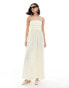 Фото #1 товара ASOS DESIGN poplin jersey maxi dress in buttermilk