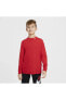 Фото #1 товара Футболка Nike Sportswear Older Kids' Long-sleeve - Red