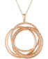 Strawberry & Nude™ Diamond Interlocking Rings 18" Pendant Necklace (1 ct. t.w.) in 14k Rose, Yellow or White Gold