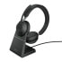 Фото #1 товара Jabra Evolve2 65 USB-A Black MS Chrg stand Stereo - Wireless - Office/Call center - 20 - 20000 Hz - 176.4 g - Headset - Black