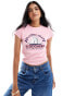 Фото #4 товара ASOS DESIGN baby tee with atlantic coast graphic in pink