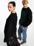 Weekday Unisex Fabian graphic jumper in black exclusive to ASOS