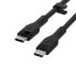 Фото #5 товара Belkin USB-C to Silicone Black Mix1m Twin - Cable - Digital