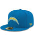 Фото #1 товара Men's Powder Blue Los Angeles Chargers Team Basic 59Fifty Fitted Hat