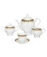 Фото #2 товара 57 Piece Porcelain Dinnerware Set, Service for 8