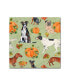 Jean Plout 'Dogs In Pumpkin Patch 1' Canvas Art - 14" x 14" x 2"