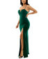 ფოტო #6 პროდუქტის Juniors' Notch-Neck Slit-Front Gown